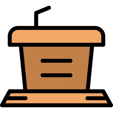 Moda tarzı izole edilmiş arka planda podyum simgesi