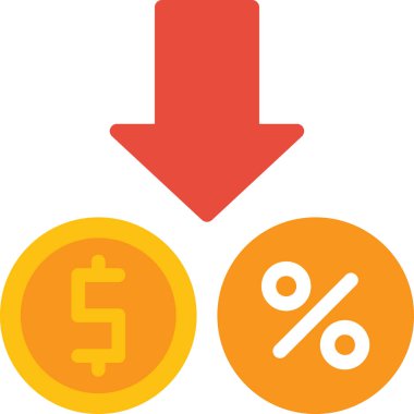 Dolar düz vektör simgesi