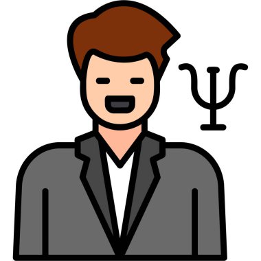 İş adamı avatar simgesi vektör illüstrasyon tasarımı