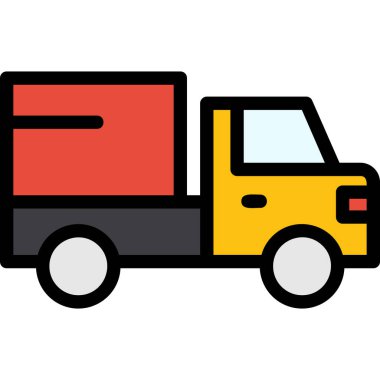 Kamyon. Web simgesi basit illüstrasyon