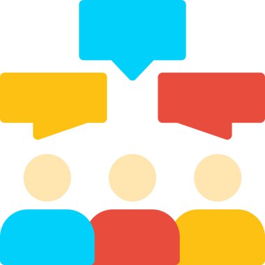 Sohbet iletişim simgesi düz biçimli