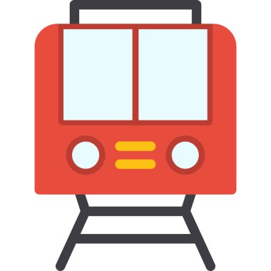 tren. Web simgesi basit illüstrasyon