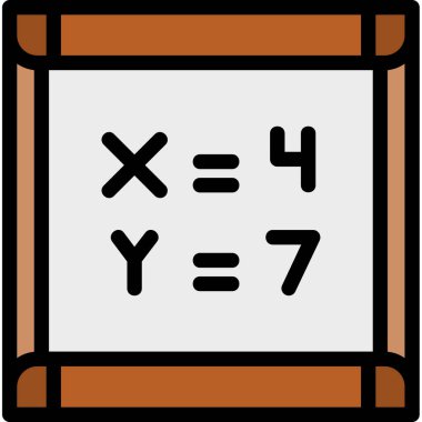 Matematik ikonu. vektör illüstrasyonu