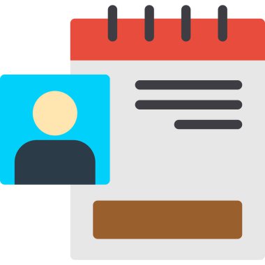 kimlik kartı vektör simgesi