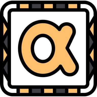 Harf simgesi vektör illüstrasyonu