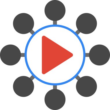 Ortak vektör simgesi. düz simge sembolü. 10 saniye.