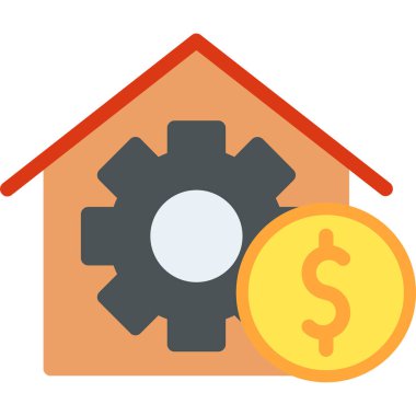 para ve finansman düz vektör simgesi