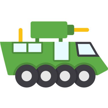 askeri tank vektör simgesi modern basit illüstrasyon