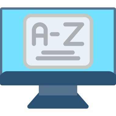 Bilgisayar. Web simgesi basit illüstrasyon