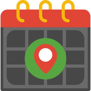 Takvim simgesi vektör illüstrasyonu