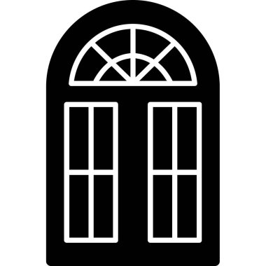 Kapı simgesi beyaz arkaplanda izole edilmiş. kapı