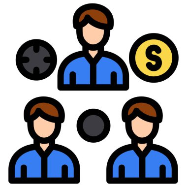 İş adamı düz simgesi, basit illüstrasyon