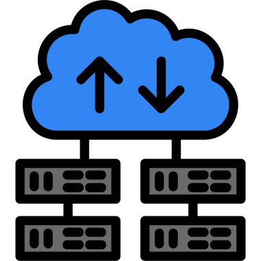 bulut hesaplama vektörü simgesi