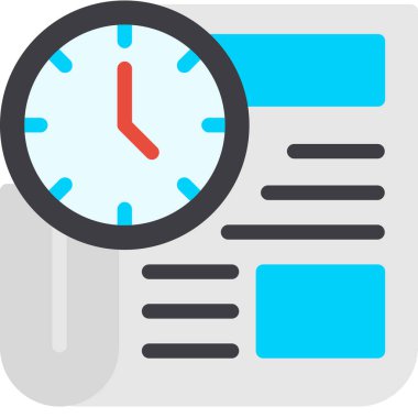 Saat. Web simgesi basit tasarım