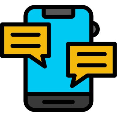 Mesaj var. Web simgesi basit illüstrasyon