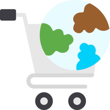 Alışveriş arabası. Web simgesi