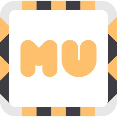 Mu Düz vektör simgesi