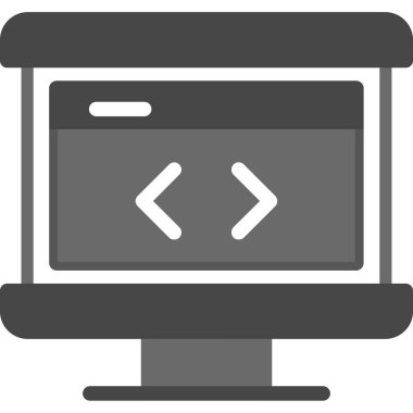 bilgisayar kodlama simgesi katı biçiminde