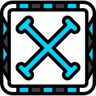 Çekiç araç simgesi doldurulmuş dış hat biçimi