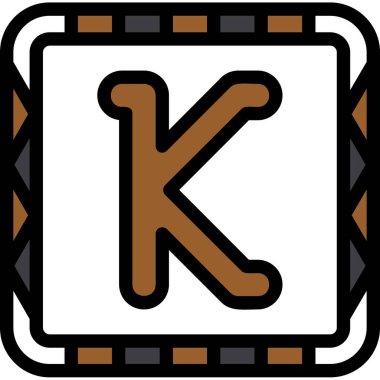 K harfi alfabe simgesi