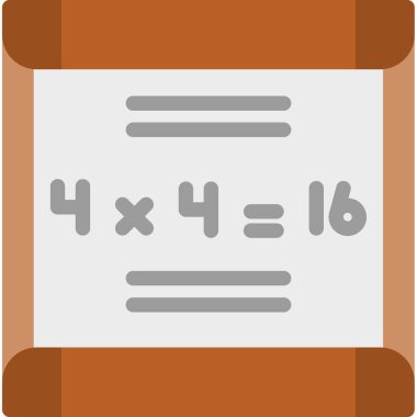 Matematik ikonu, vektör illüstrasyonu