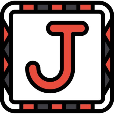 alfabe j vektör simgesi