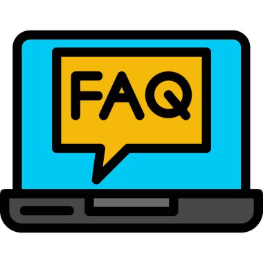 Faq simge vektör illüstrasyonu