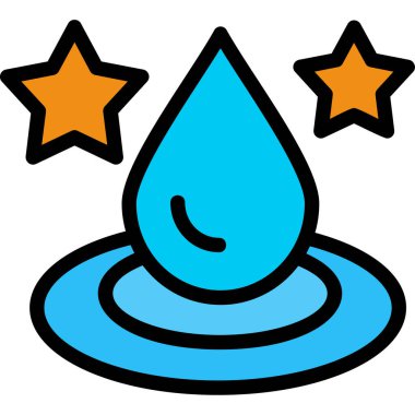 Bir karikatür su ikonunun vektör çizimi