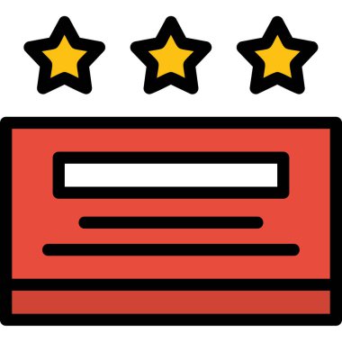 Reyting. Web simgesi basit illüstrasyon