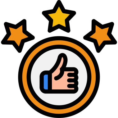 yıldız derecelendirme simgesi doldurulmuş ana hatlar biçiminde