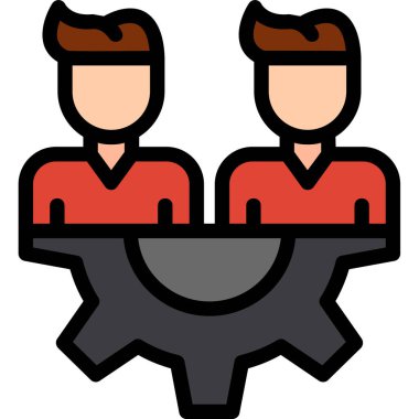 iş simgesi ve vektör illüstrasyonu beyaz arkaplanda izole edildi