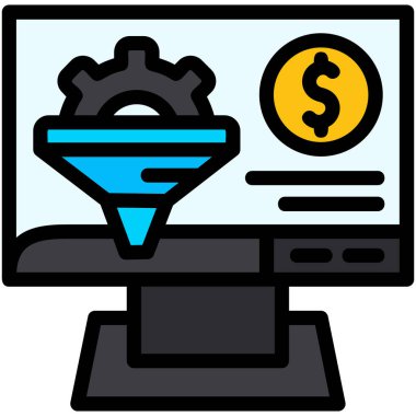 Para için. Web simgesi basit illüstrasyon