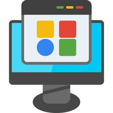 tarayıcı bilgisayar simgesi düz biçimli