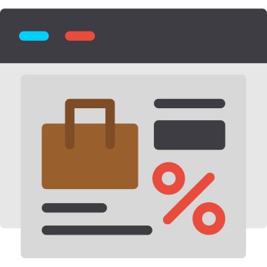 İndirim indirimi simgesi - taslak biçimi