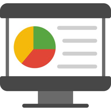 düz biçimli analitik grafik veri simgesi