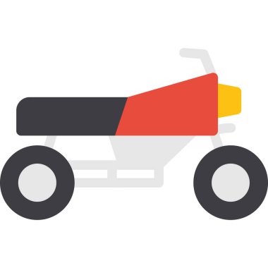 motosiklet düz vektör simgesi