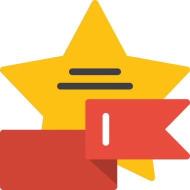 ödüllü yıldız simgesi düz stil