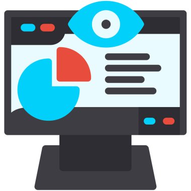 analitik iş finans simgesi düz stil