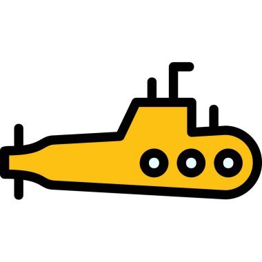 Denizaltı simge vektör çizim