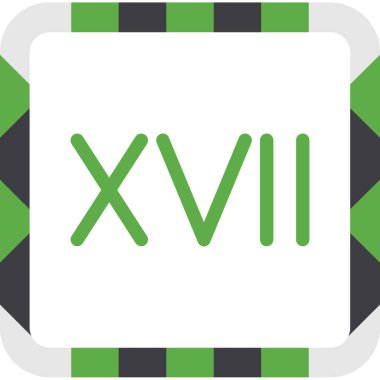 Düz stil olarak yedinci simge beyaz arkaplanda izole edilmiştir. Web için vektör sembolü.