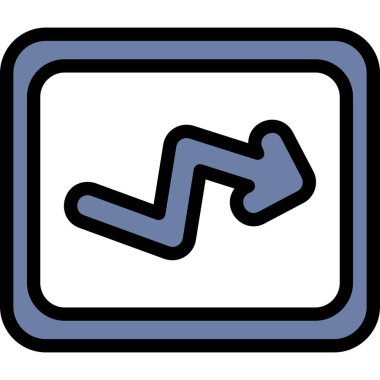 Yol işareti simgesi, basit vektör illüstrasyonu