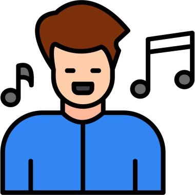 müzik nota simgesi, vektör illüstrasyonu