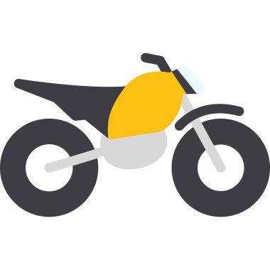 Motosiklet düz vektör simgesi