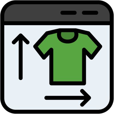 Tişört. Web simgesi basit illüstrasyon