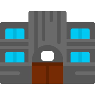 Modern bir binanın vektör çizimi