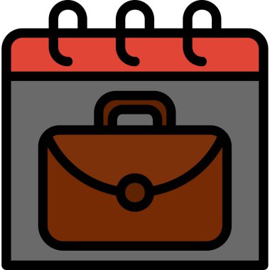 evrak çantası simgesi, vektör illüstrasyonu