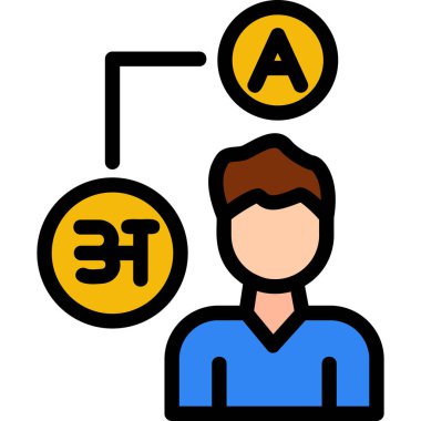 Adamım. Web simgesi basit illüstrasyon