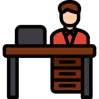 işletme yöneticisi simgesi, vektör illüstrasyon tasarımı