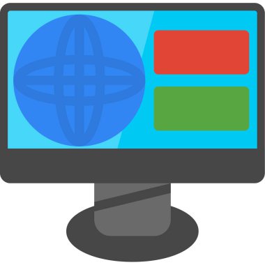 Bilgisayar ekranı. Basit tasarım