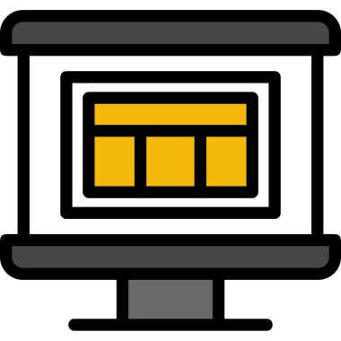 İnternet tarayıcı simgesi. Basit illüstrasyon tasarım vektör çizimi